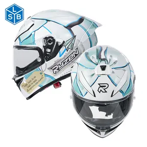 Certification DOT Livraison rapide Outdoor Riding Moto Motocross Casco Abs Casques de moto Casque intégral