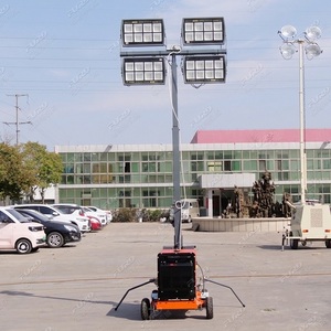 Torre de Iluminación Portátil EPA a Gasolina, 400W*4 Lámparas LED, Generador Diésel Euro 5 Silencioso con Empuje Manual, Mástil de Luz - Product Image 3