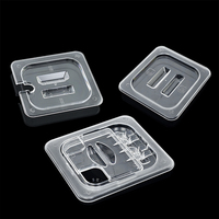 Couvercle transparent Oulu PC GN pour bac alimentaire, couvercle Gastronorm standard multi-tailles 1/1 1/2 1/3 1/6 1/9, usage commercial pour cuisine et buffet