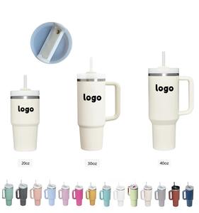Tumbler Ecologico Personalizzabile Mini Tazza con Logo Personalizzato Tumbler Isolato 40oz in Acciaio Inox StanCup 30oz con Manico e Coperchio con Cannuccia - Product Image 3