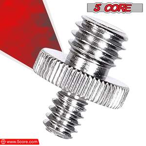 Adaptador de trípode de 5 núcleos con rosca macho de 1/4" a 3/8"-16, tornillo de montaje de cámara metálico portátil para jaula de iluminación - Product Image 4