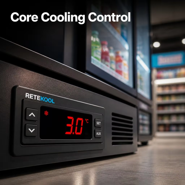 RETEKOOL High Quality Digital Temperature Controller Thermostat for Commercial Freezer & Display Showcase