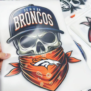 Tùy Chỉnh Hộp Sọ Đội T-Shirt Dán Pet Truyền Nhiệt In Ấn Nhãn Sẵn Sàng Để Báo Chí Dịch Vụ Cho Iron-On May Decals - Product Image 3