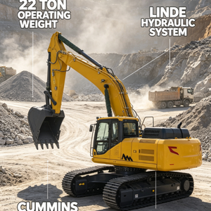 Excavatrice sur chenilles haute puissance de 22 tonnes avec grande benne pour travaux d'excavation de moyenne envergure <span class=keywords><strong>à</strong></span> <span class=keywords><strong>vendre</strong></span> - Product Image 1
