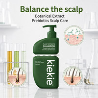 Shampoo prébiotique aux ingrédients biologiques, extrait botanique, traitement du cuir chevelu, shampooing lissant pour cheveux abîmés et crépus