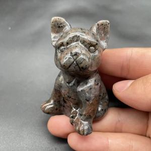Bouledogues en cristal d'améthyste de 6 cm, sculptures artisanales en pierres naturelles de guérison, cadeaux en cristal - Product Image 6