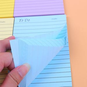 50 Hojas 13x10cm Pastel Surtido Autoadhesivas Notas Adhesivas para Hacer Listas Diseño Rayado Secciones de Fecha Tareas Diarias Oficina/Escuela - Product Image 4