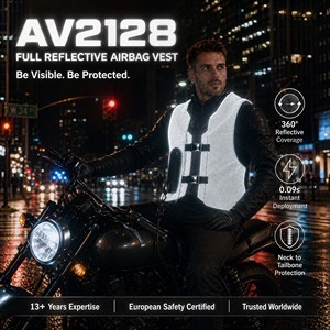 <span class=keywords><strong>Gilet</strong></span> airbag réfléchissant pour moto, système <span class=keywords><strong>de</strong></span> gonflage rapide, <span class=keywords><strong>protection</strong></span> intégrale du corps pour motards et pilotes <span class=keywords><strong>de</strong></span> course - Product Image 1