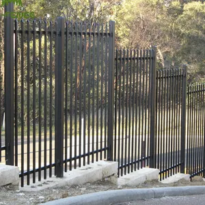 Panneaux de clôture en fer fer de lance HT-FENCE Clôture métallique tubulaire noire