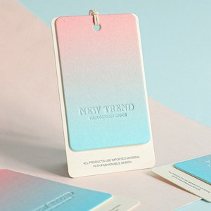 Tốt Nhất Bán Treo Tag Dây Tùy Chỉnh Quần Áo Con Dấu Chuỗi Treo Tag Giấy Logo Của Khách Hàng In Quần Áo Thẻ Nhãn Cho Quần Áo - Product Image 2