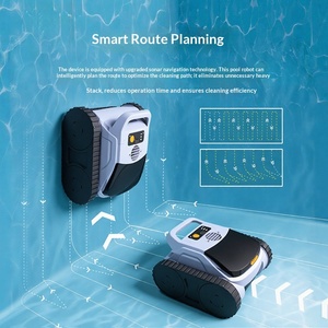 Robot Pulitore Automatico per Piscine e Laghetti, Macchina per Pulizia del Fondo con Aspirazione Subacquea, Aspirapolvere per Polvere e Sporco - Product Image 1