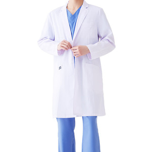 Bata de Laboratorio Blanca de Poliéster y Algodón para Hombre, Uniforme de Farmacéutico Bordado con Bata de Consulta para Uso Hospitalario - Product Image 1