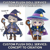Poupée en peluche humanoïde personnalisée professionnelle, faible MOQ, jouet en peluche d'inspiration anime, du design 2D à la réalité 3D, OEM ODM, poupée en coton