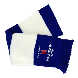 新款定制冬季围巾运动德国足球围巾带流苏比利时足球学步围巾男女通用