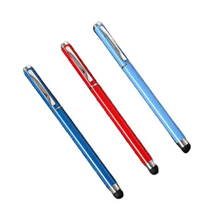 고품질 스크린 터치 펜 멀티 컬러 메탈 시그니처 펜 2 In 1 맞춤형 로고가있는 스타일러스 롤러 볼 펜