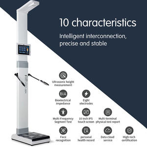 Salón de belleza GIMNASIO Clínica Pantalla táctil IMC Medición de altura digital Báscula de peso humano Analizador de grasa corporal - Product Image 6