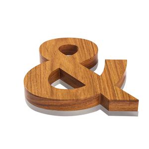 Sinal de loja com letras luminosas de madeira retroiluminadas de alta qualidade personalizado para logotipo de madeira LED - Product Image 1