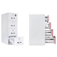 Rangement moderne vertical fer robuste personnel serrure meubles bureau métal acier 4 tiroirs ignifuge classeur
