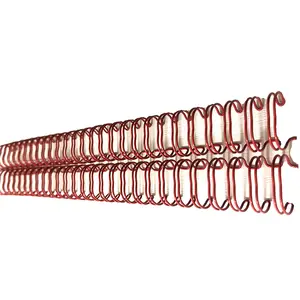 NanBo-Material de encuadernación recubierto de nailon, bobina de encuadernación espiral de Metal, alambre de doble bucle de Metal