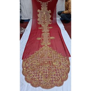 Ecológico 100% tela de seda pura mano con cuentas trabajo somalí brida Dirac para niñas fiesta boda Vestido tela - Product Image 3