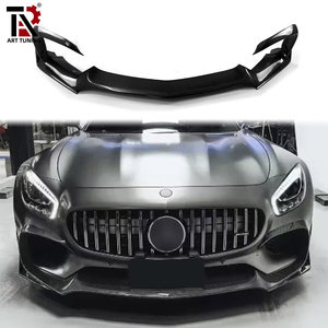 Alerón Delantero Estilo R de Fibra de Carbono Real Modificado para <span class=keywords><strong>Mercedes</strong></span> <span class=keywords><strong>AMG</strong></span> GT GTS <span class=keywords><strong>GTC</strong></span> C190 de Dos Puertas, 2015-2023 - Product Image 2