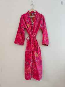 Robe kimono en velours à imprimé animal de la jungle pour femmes, longueur totale, col en V, décontractée d'hiver, mode de luxe, lavable en machine - Product Image 4