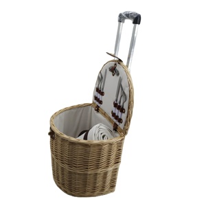 Cesta de pícnic de mimbre, práctica y sencilla, con barra de empuje, para <span class=keywords><strong>2</strong></span> <span class=keywords><strong>personas</strong></span> - Product Image 3