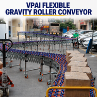 Système de convoyage à rouleaux pour déchargement de cartons légers par gravité, équipement de convoyage