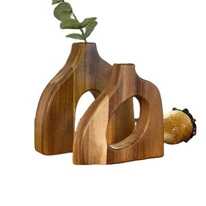 Vaso Decorativo de Jacarandá para Mesa de Centro, Vaso de Flores Criativo de Madeira Maciça para Armazenamento em Mesa Doméstica - Product Image 1