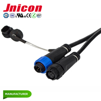 Connecteurs à sertir de fil électrique à épissure rapide IP68 Connecteur étanche filaire à 3 broches à verrouillage à vis M16