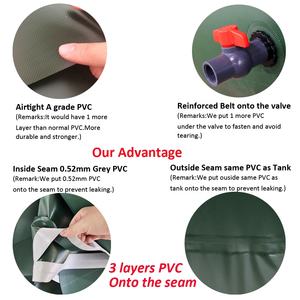 Tanque de almacenamiento de agua plegable de 100 galones de PVC flexible plegable suave barato duradero a la venta - Product Image 2