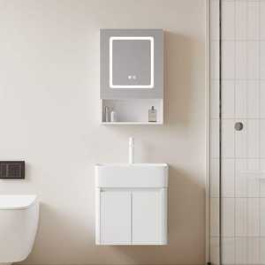 Modern Waterproof Plywood Wall-Mounted <b>Bathroom</b> <b>Vanity</b> with Sink Smart Mirror Lacquer Finish Eco-Friendly Cabinet - Product Image 2