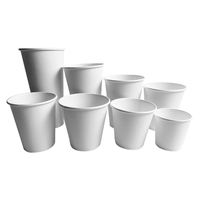 Gobelet en papier jetable en pâte vierge, biodégradable, écologique, isolé pour boissons chaudes et froides (café, thé, etc.) 4oz-22oz
