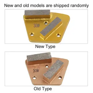 2 खंड ट्रैपेज़ोइड कंक्रीट ग्राइंडर डिस्क 100 मिमी व्यास 3 छेद 30/60/80/120/240 ग्रिट 2 सीधे दांत उच्च कठोरता - Product Image 6