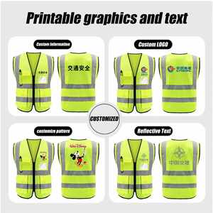 Custom logo Safety Vest Multi-Pocket Zipper <b>Reflective</b> Safety Vest <b>Jacket</b> High-Visibility Work Clothes Traffic Work Safety Vest - Product Image 6