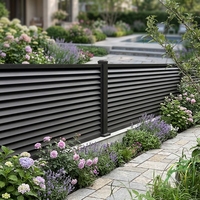 Clôture de sécurité en alliage d'aluminium à lame angulaire, facilement assemblable, panneaux de clôture étanches pour l'intimité, treillis pour jardins et maisons