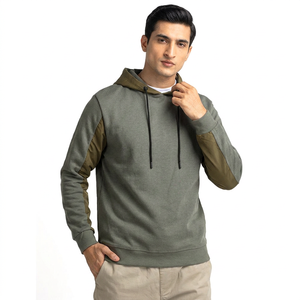 Sweat à capuche demi-zip en velours pour homme de haute qualité, 100 % coton, style streetwear hiver, coupe oversize unie, léger, respirant, personnalisable - Product Image 1