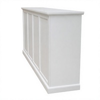 Table de bar moderne de luxe en pin peint blanc, pliable et peu encombrante, idéale pour la location d'événements et mariages.