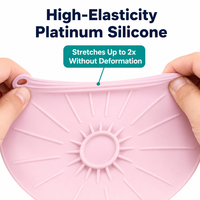 Couvre-aliments en silicone, couvercle anti-éclaboussures pour micro-ondes, pour bols, assiettes, récipients, réutilisable, résistant à la chaleur, couvercles à ventouse pour aliments