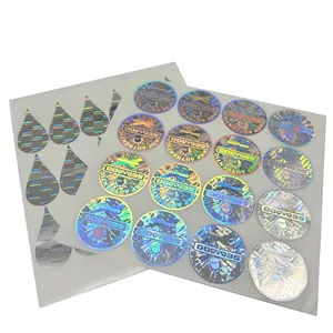 정품 홀로그램이 있는 맞춤형 홀로그램 스크래치 오프 방수 반짝이 3 D 스티커