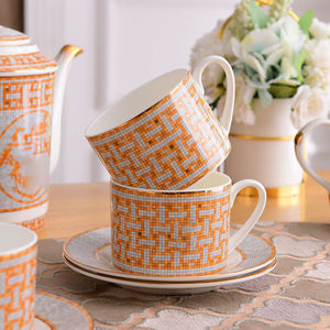 Nouvelle conception, 15 pièces, décorations de maison de luxe nordiques, service à café et à thé en porcelaine pour 6 personnes - Product Image 3