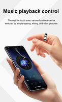 Anneau intelligent SHR R08 pour la santé et le suivi du sommeil des femmes avec contrôle de l'application HRV et éclairage - Alliage de titane, étanche IP67