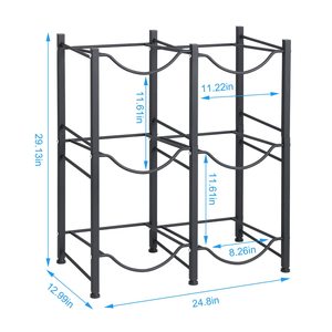 Heavy-Duty 3-Lớp nước quả xô Giá <span class=keywords><strong>5</strong></span> gallon kim loại lưu trữ giá cho 6 thùng hiển thị giá cho chai nước 600D - Product Image 2