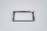 Poignée de porte de douche en acier inoxydable poli 304, poignée rectangulaire en verre double face pour salle de bain sans cadre