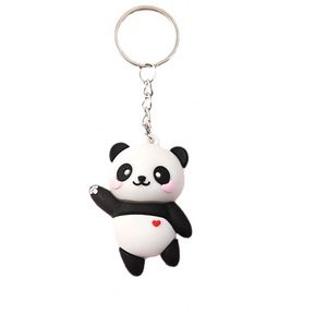 Porte-clés Panda en Gros, Porte-clés en Caoutchouc 3D Dessin Animé, Pendentif Animal Mignon en PVC, Pendentif de Sac, Porte-clés Panda - Product Image 6