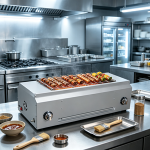 Parrilla de Gas Multifuncional de Acero Inoxidable para Encimera, Mesa de Barbacoa Comercial con Control de Temperatura por Zonas - Product Image 2