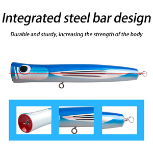 Señuelo de madera Yajie de 110g y 23cm para pesca en superficie, cebo para pesca en mar, pesca de atún y pesca embarcada. - Product Image 5