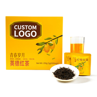 Thé noir en vrac aromatisé au citron, mélange santé, boîte de 50 sachets, 250g, Xiao Meining, vente en gros