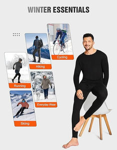 CELINNE Ensemble de sous-vêtements thermiques longs pour homme de haute qualité, 200 g/m², sous-vêtements en laine mérinos pour homme - Product Image 6