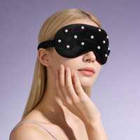 Masque de sommeil occultant de luxe léger et de haute qualité, en polyester doux et respectueux de la peau, fabriqué en Chine, logo OEM personnalisé disponible pour la maison